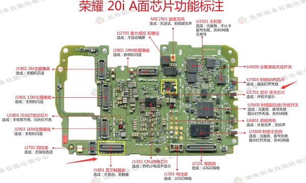 华为荣耀20i手机屏幕显示背光灯不亮维修 图1